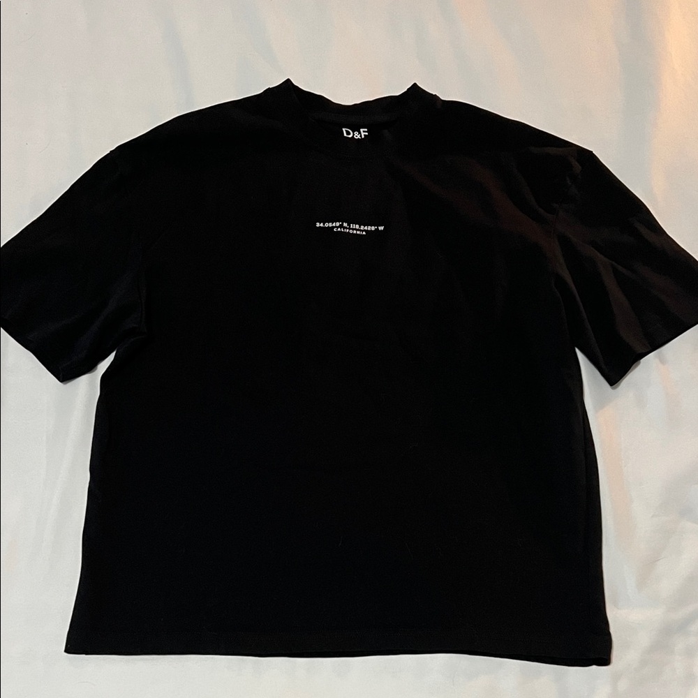 Denim & Flower 100% Cotton Black Los Angeles T-Shirt